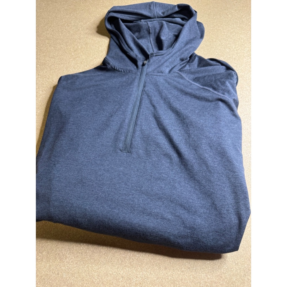Vuori Performance Half Zip Hoodie Mens XL Charcoal Heather Gray Pullover V244